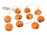 ŁAŃCUCH LED LAMPKI x10 DYNIE NA HALLOWEEN 1,8 m