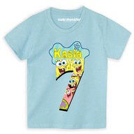 Spongebob Detské tričko s menom a číslom na narodeniny Darček