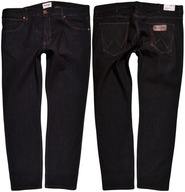 WRANGLER spodnie TAPERED regular NAVY jeans LARSTON _ W36 L32
