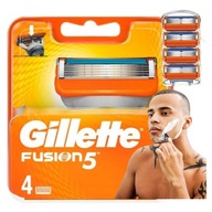 4x GILLETTE FUSION5 OSTRZA WYMIENNE DO MASZYNKI DO GOLENIA GILLETE WKŁADY