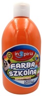 Farba Plakatowa Szkolna 500ml POMARAŃCZOWA Inspiria 8052