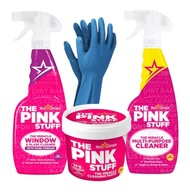 The Pink Stuff sada čistiacich prostriedkov 3 ks + rukavice zdarma