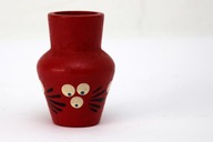 Miniatúrna váza - malá drevená váza 7 cm