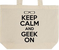 KEEP CALM AND GEEK ON torba zakupy prezent