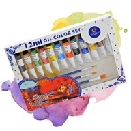 Farby Olejne do Malowania Zestaw Farb 12 Kolorów !