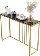 stolík do predsiene mramor čierny škandinávsky konzolový stôl zlatý