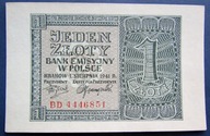 1 zł złoty 1941 rok, seria BD, stan 1