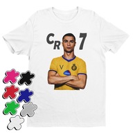 KOSZULKA T-SHIRT DZIECIĘCA Z NADRUKIEM ALL NASSR RONALDO NOŻNA -M 134-140