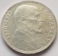 Czechosłowacja 20 koron 1937 Masaryk Srebro