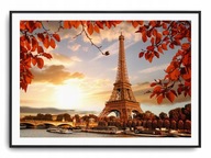 Plakat r A4 30x21 cm Wieża Eiffla Paryż Francja Śr