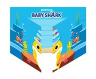 Zaproszenia papierowe z kopertą Baby Shark, 8 szt. KK