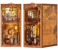 Miniatúrny domček Book Nook Kvet jazmínu Dynastie Qing Cute Bee Čína Ázia