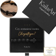 NÁRAMOK PRE KRSTNÉHO RUŽENCA MUŽSKÝ NA RUKU PROSBA NA KRST KRÍŽ