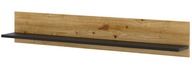 Závesná polica AURA 120 cm dub artisan / čierny mat
