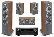 FOCAL THEVA DARK WOOD N2 + N1 + CENTER + DENON AVR-X2800H KOMPLET KINA 5.0