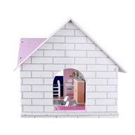 Drevený domček pre bábiky + bazén výťah nábytok LED svetlo ZA4835