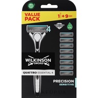 Zestaw WILKINSON Quattro Essential 4 Precision Sensitive 9x Wkłady + Rączka