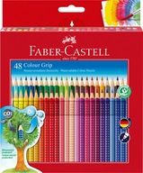Kredki ołówkowe Faber-Castell GRIP 48 kolorów / Idealne na prezent