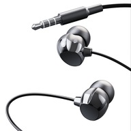 XO Słuchawki z kablem mikrofonem przewodowe EP53 jack 3,5mm douszne czarne