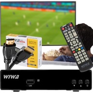 TUNER DEKODER TV NAZIEMNEJ HD DVB-T2 HEVC HDMI + KABEL HDMI PILOT ZESTAW