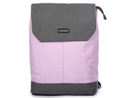 Plecak fioletowy materiałowy lekki do pracy elegancki A4 na laptopa 13"