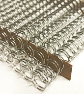 Grzbiety drutowe A4 srebrny 3:1 roz. 6,4mm 100 szt