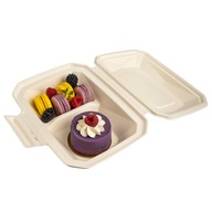 Opakowanie jednorazowe żywność ciasto Lunch BOX 24x17cm papier EKO 50szt.