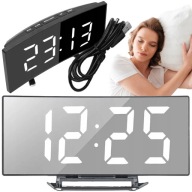 MODERN DIGITÁLIS ÓRA ELEKTRONIKUS ÁLLÓ ÉBRESZTŐÓRA LED TÜKÖR