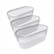 Műanyag ételtároló doboz 3x0,8 L