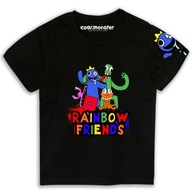 Detské tričko T-Shirt s krátkym rukávom Rainbow Friends Logo Čierna