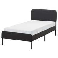 IKEA SLATTUM Čalúnený rám postele, Vissle tmavosivý, 90x200 cm