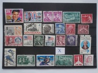 USA - zestaw 25 znaczków - nr X - kasowane