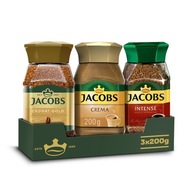 Kawa rozpuszczalna Jacobs Intense 200g + Cronat Gold 200g + Crema 200g