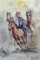 "Kone", akvarel Alexander Franko