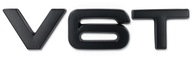 Samolepiaci emblém AUDI V6T 8,6x1,9 cm čierny