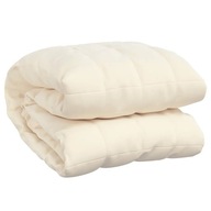 vidaXL Záťažová deka, krémová, 220x230 cm, 15 kg, tkanina