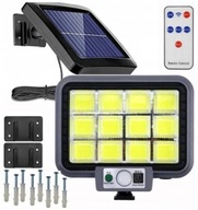 LAMPA SOLARNA Z CZUJNIKIEM RUCHU I ZMIERZCHU 144 LED COB 260lm 5V + pilot