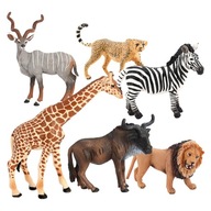 6x plastikové figúrky so zvieratkami na torty Dekor Hracia súprava Miniatúra