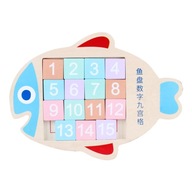 Drevené puzzle 2 pre deti rokov, viacfarebné