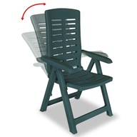 Rozkladacie záhradné stoličky, 6 ks, plastové, s