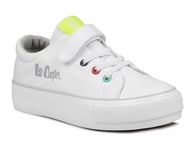 Buty trampki dziecięce tekstylne białe na rzepy Lee Cooper 2272K 35