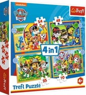 TREFL Puzzle 4w1 Wakacyjny Psi Patrol 34395 207 EL