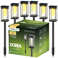 6x LAMPA SOLARNA LED OGRODOWA WBIJANA SŁUPEK LATARNIA FILAMENT ŻARÓWKA