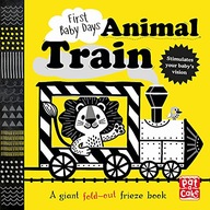 First Baby Days: Animal Train: A high-contrast,