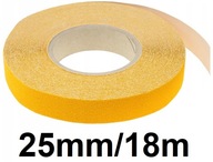 TAŚMA ANTYPOŚLIZGOWA 25mm 18m schodowa żółta ostrzegawcza oznaczeniowa BHP