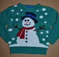 611^rebel świąteczny sweter Bałwanek 2/3 lat 98 cm