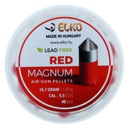 Śrut do wiatrówek w teflonie Red Magnum 1,08 grama kal. 5,5 mm 40 sztuk