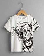 SHEIN T-SHIRT CHŁOPIĘCY NIEBIESKI TYGRYS 128 V3A