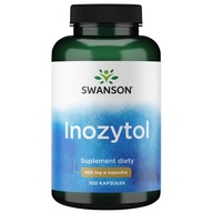 Swanson INOZYTOL 650 mg 100 kapsułek STRES NASTRÓJ DOBRY SEN KONCENTRACJA