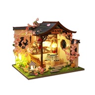 Domek dla lalek Miniaturowe zestawy DIY Mini House ze światłem dla dziewczy